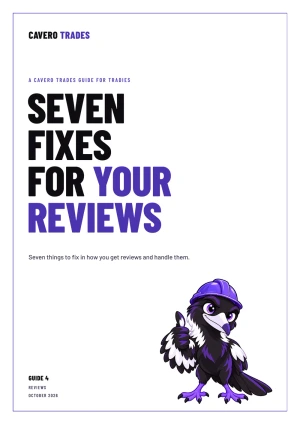 The cover of the guide: Seven fixes for your reviews.